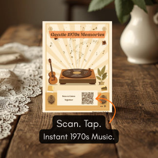 Carte postale de liste de lecture musicale des ann