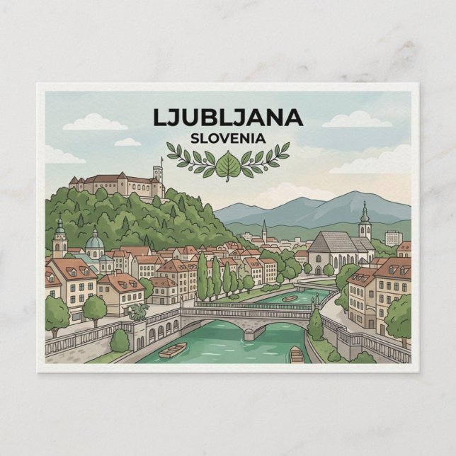 Carte postale de Ljubljana (Devant)