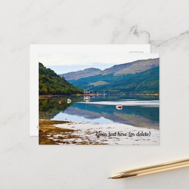 Carte postale de Loch Long, Arrochar, Écosse (Devant/Arrière en situation)