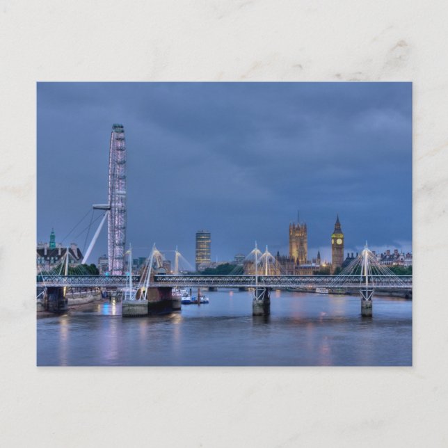 Carte postale de London Eye et Big Ben (Devant)