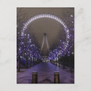 Carte postale de Londres oeil par nuit