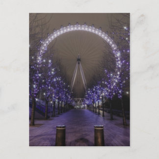 Carte postale de Londres oeil par nuit