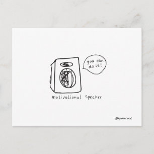 carte postale de l'orateur de motivation