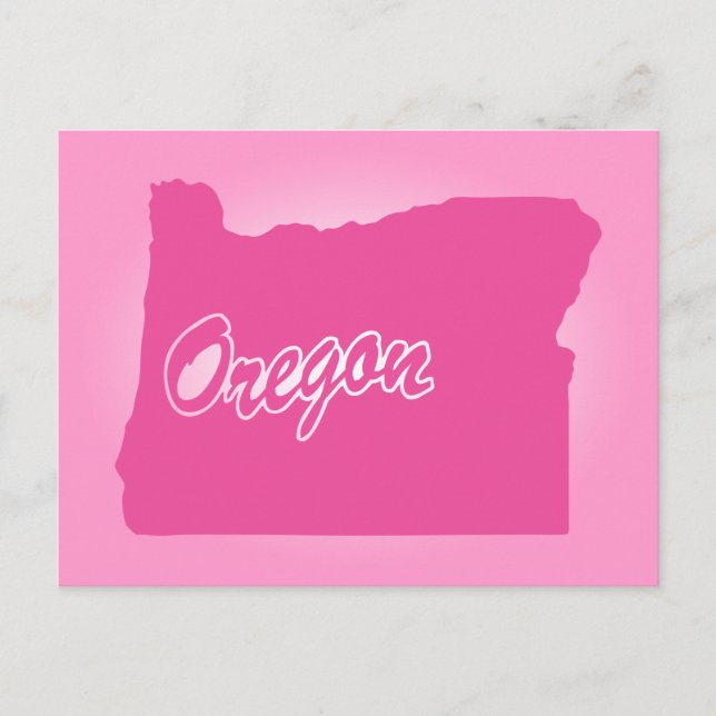 Carte postale de l'Oregon Pink State (Devant)