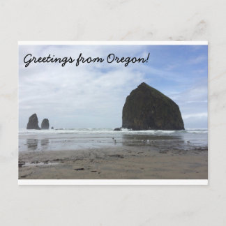 Carte postale de l'Oregon : plage de canon et roch