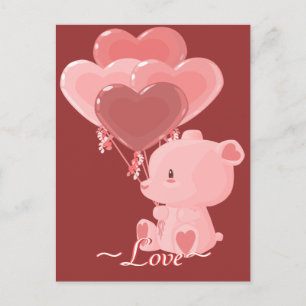 Carte postale de l'ours d'amour
