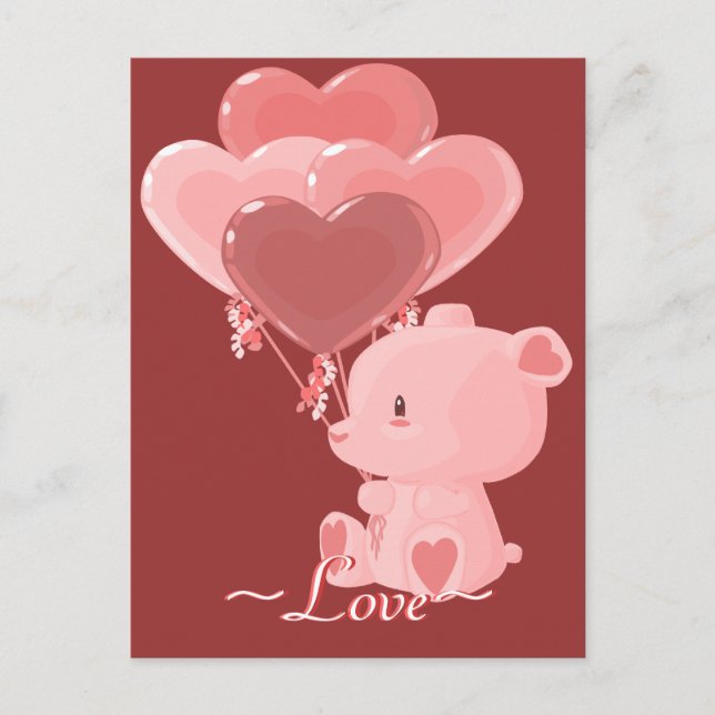 Carte postale de l'ours d'amour (Devant)