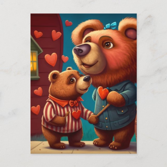 Carte postale de l'ours de Valentine (Devant)