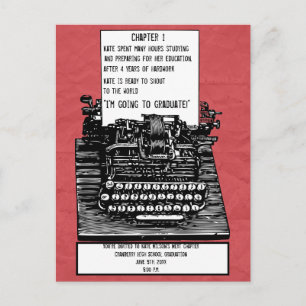 Carte postale de machine à écrire vintage