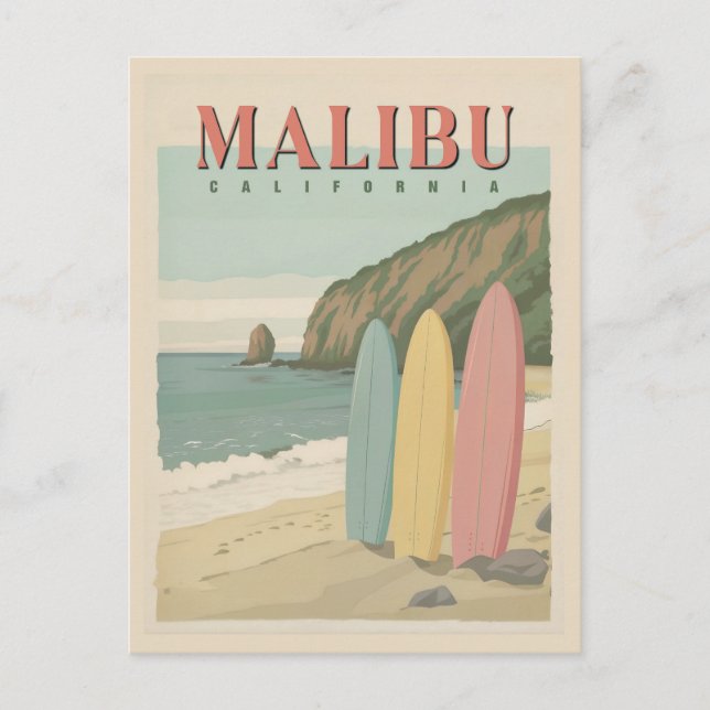 Carte postale de Malibu, Californie - Soleil, sabl (Devant)