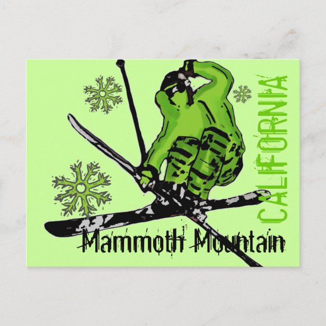 Carte postale de Mammoth Mountain California green (Devant)
