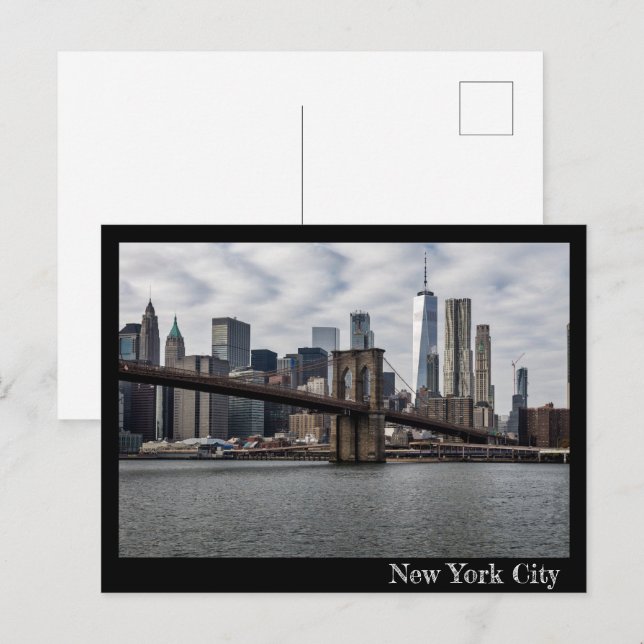 Carte postale de Manhattan, New York City (Devant / Derrière)