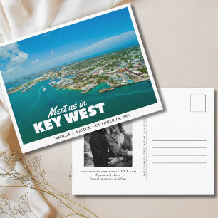 Carte postale de mariage à Key West pour annoncer 