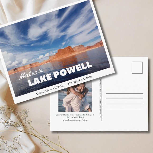 Carte postale de mariage à Lake Powell (Lake Powell Wedding Save the Date)