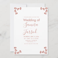 Carte postale de mariage à motif floral moderne ne