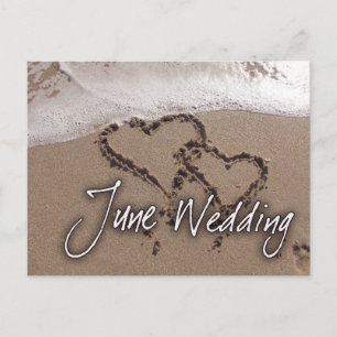 Carte postale de mariage de destination de juin pl