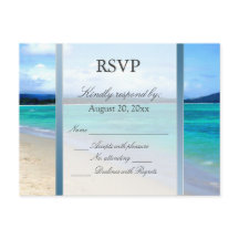 Carte postale de mariage de destination RSVP
