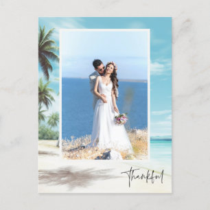 Carte postale de mariage de plage photo moderne re