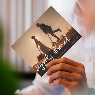 Carte postale de mariage heureux