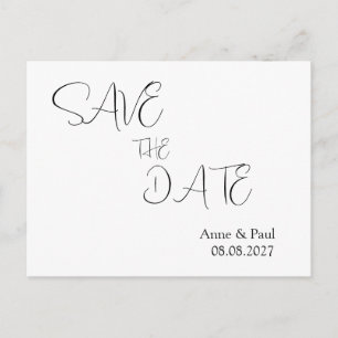 Carte postale de mariage moderne élégante pour ann