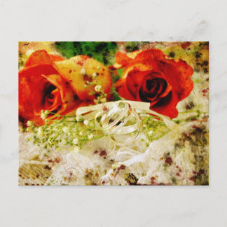 Carte postale de mariage vintage