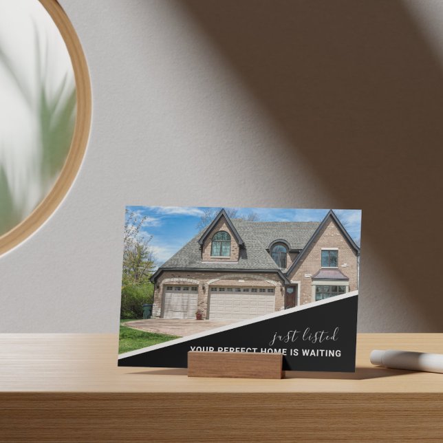 Carte postale de marketing immobilier de photo mod (Real Estate Marketing Postcard)