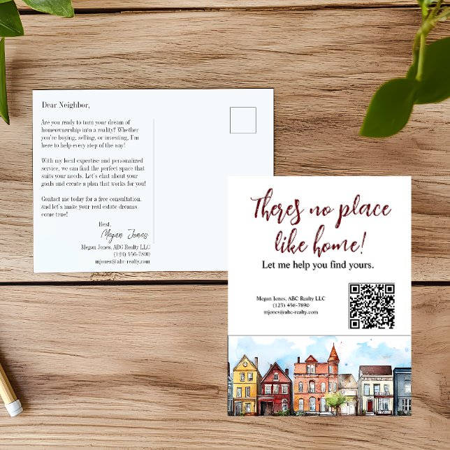 Carte postale de marketing immobilier pour agent i (Créateur téléchargé)