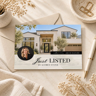 Carte postale de marketing immobilier tout juste l