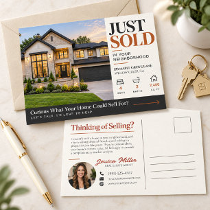 Carte postale de marketing pour agent immobilier «