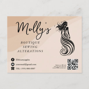 Carte postale de marketing pour boutique boho / vê