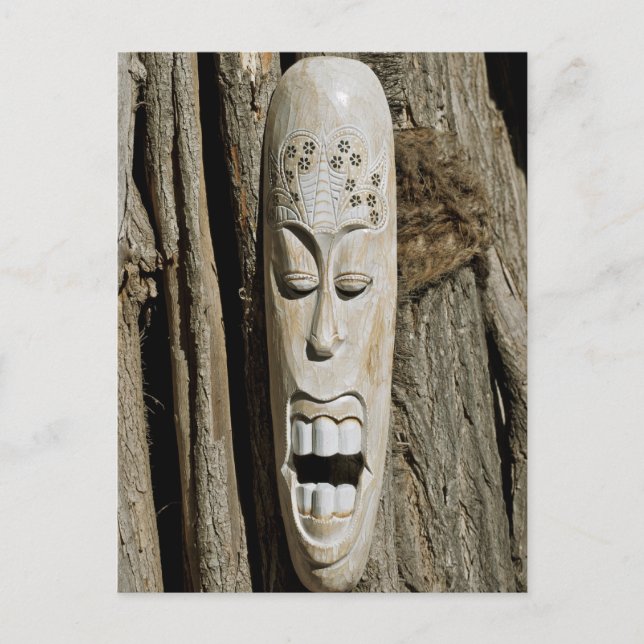 Carte postale de masque africain (Devant)