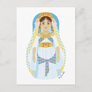 Carte postale de Matriochka juive, Reine Esther