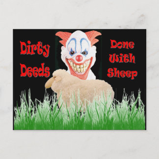 Carte Postale De mauvaises actions avec des moutons