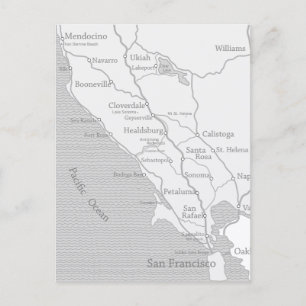 Carte postale de Mendocino à San Francisco