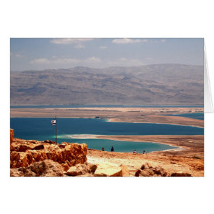 Carte postale de mer morte vue de Masada