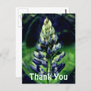 Carte postale de Merci Abstrait bleu Lupine