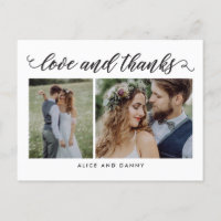 Carte postale de Merci de couleur de l'amour de gr