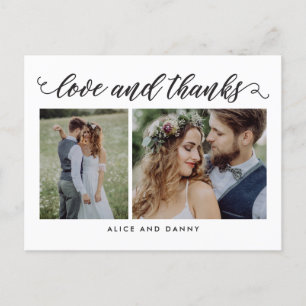 Carte postale de Merci de couleur de l'amour de gr