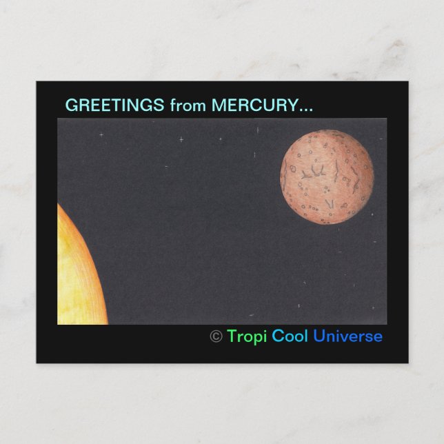 Carte postale de MERCURY de planète (Devant)