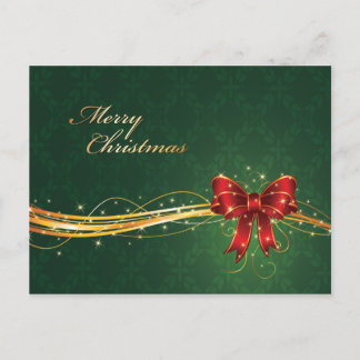 Carte postale de Merry Christmas (ribbon)