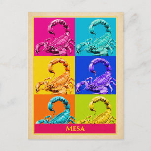 Carte postale de Mesa Arizona Scorpion Vintage