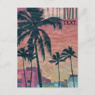 carte postale de Miami affiche de voyage