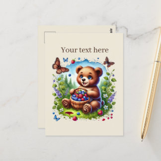 Carte Postale De mignons amoureux des animaux personnalisables