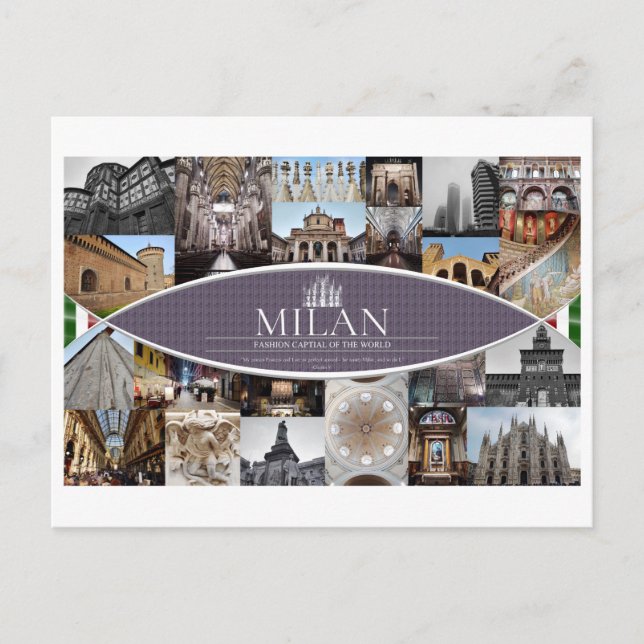 Carte postale de Milan (Devant)