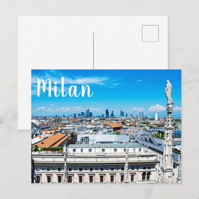 Carte postale de Milan skyline (Devant / Derrière)