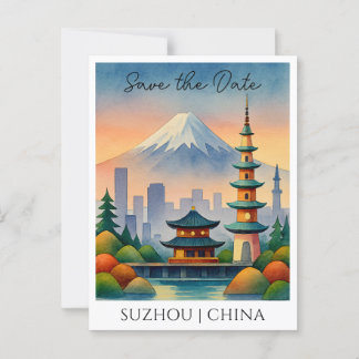 Carte postale de mise en vente à l'aquarelle de Su