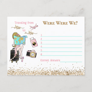 Carte Postale De Mlle à Mme Fête des mariées Étaient-nous partie