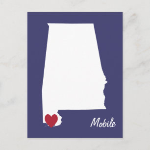 Carte postale de Mobile Alabama
