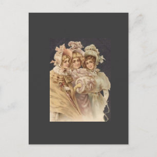 Carte postale de mode de l'époque victorienne