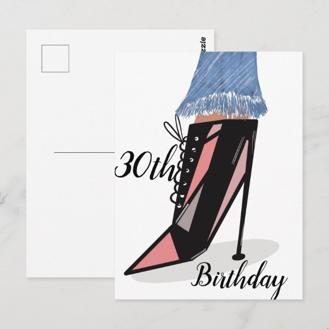 Carte postale de mode et de beauté pour femme de 3 (Devant / Derrière)